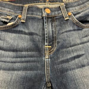 Seven For All ManKind skinny frayed size 26 blue jeans